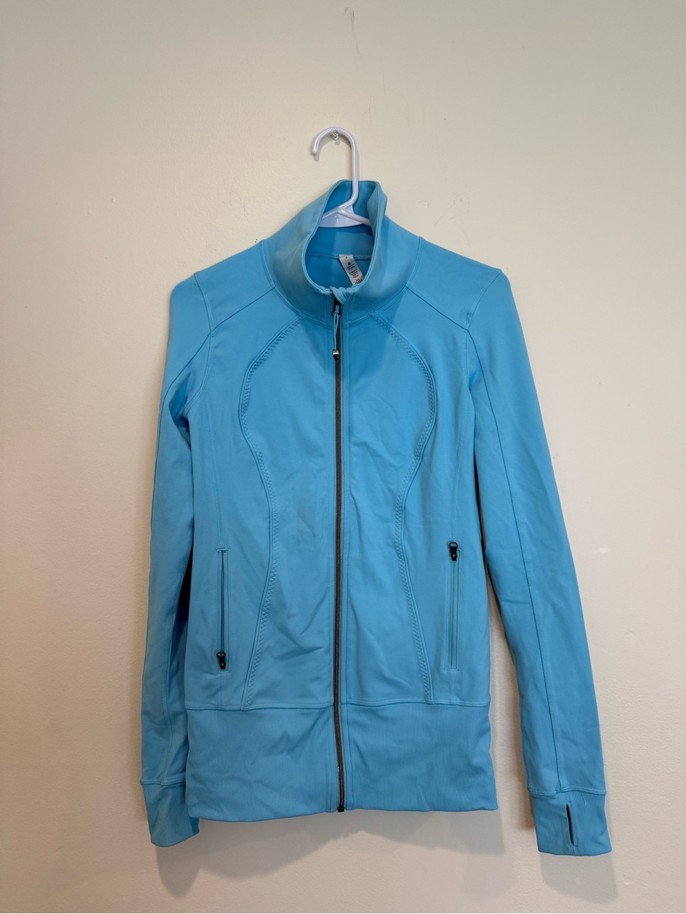 Lulu Lemon Light Blue Full-Zip Performance Jacket Size 4